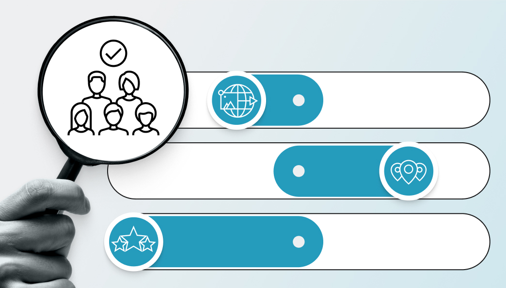 The image includes sliders that highlight elements involved in building a personalized healthcare digital presence (location pages, reviews, and more).