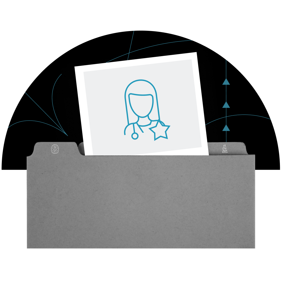 folder with a healthcare provider file