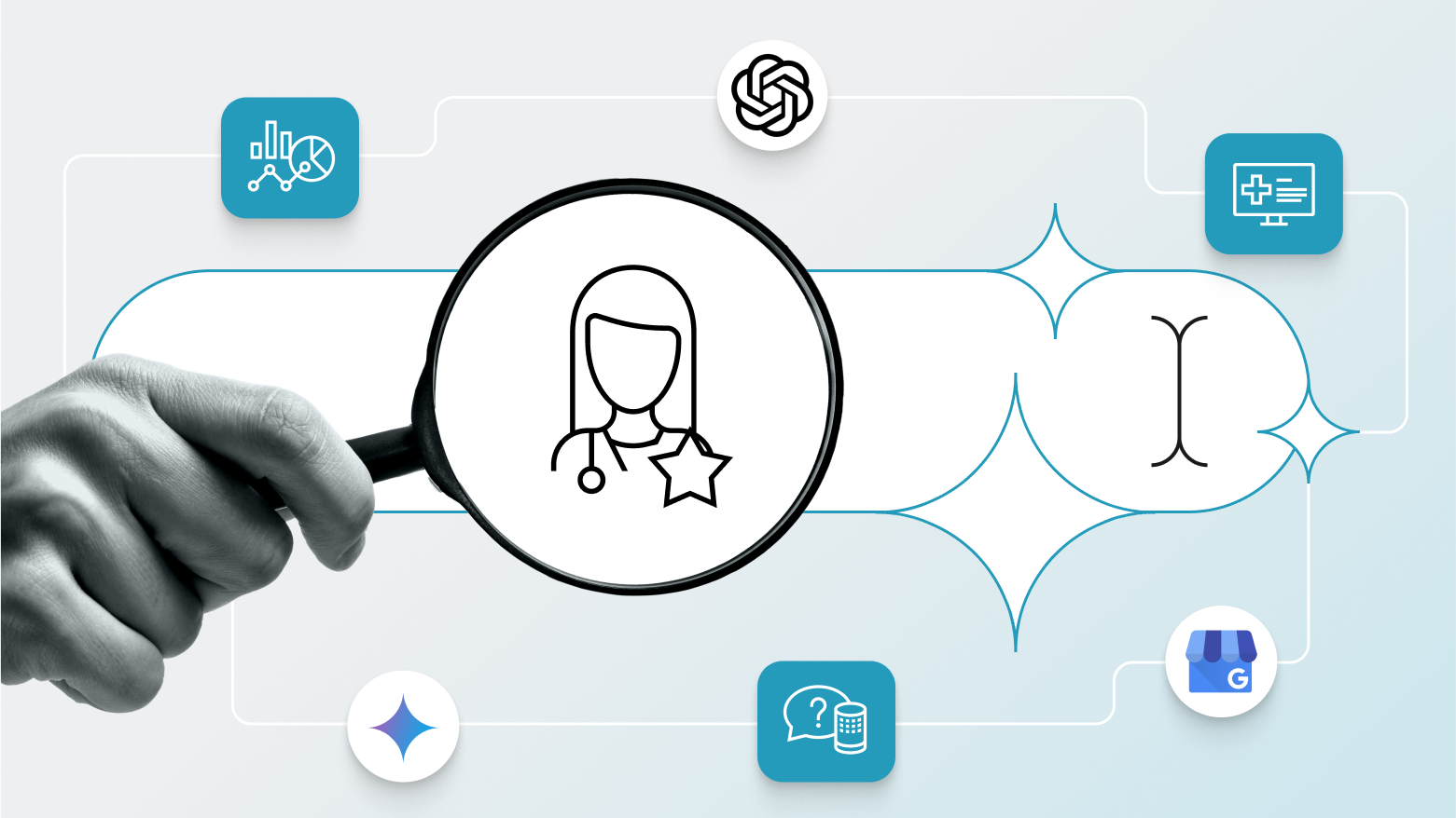 Visual illustrating three ways AI-driven search is transforming patient discovery